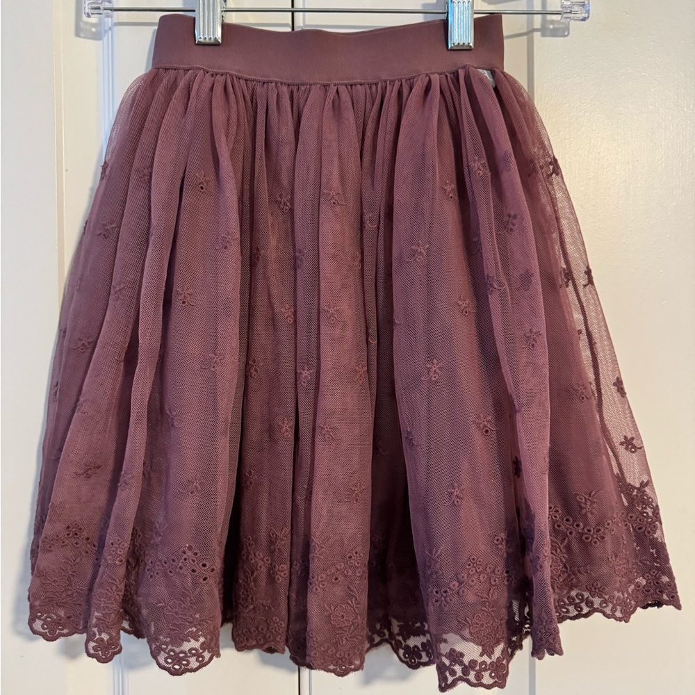 Deux Par Deux Girls Lace Skirt